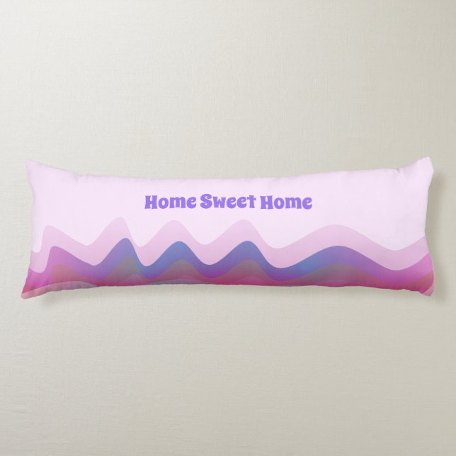 Cojín Cushiro de cuerpo de onda rosa (Anverso)