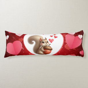 Cojín Cute ardilla divertida día de San Valentín