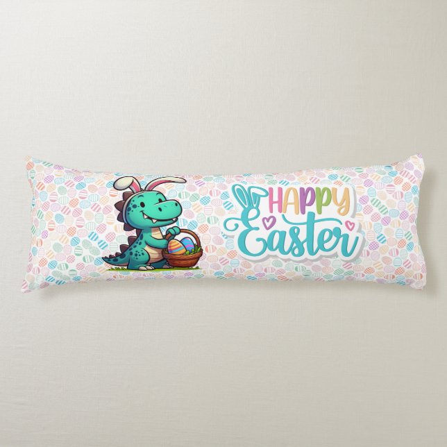 Cojín Cute, dinosaurio conejito de Pascua (Anverso)