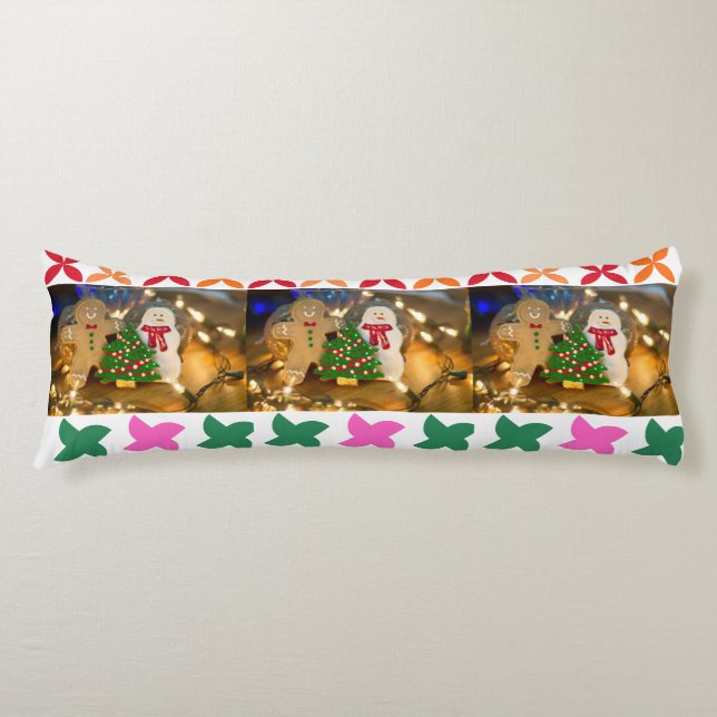 Cojín Cute Gingerbread Christmas Body Pillow (Anverso)