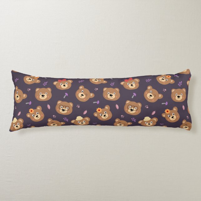 Cojín Cute Kid Mom Dad Baby Bear Bedding (Anverso)