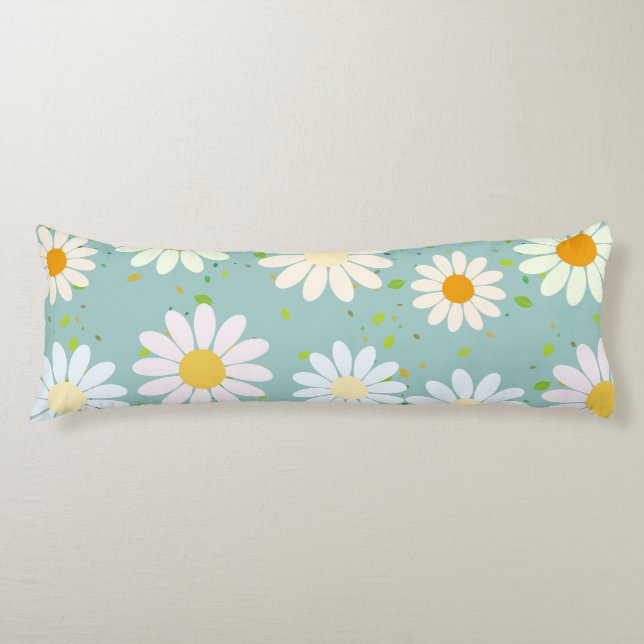 Cojín Cute Pastel Daisy Flowers Floral giratoria (Anverso)