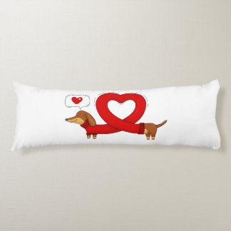 Cojín Dachshund y corazón