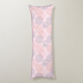 Cojín Dahlias rosas y azules de una larga decoración rev