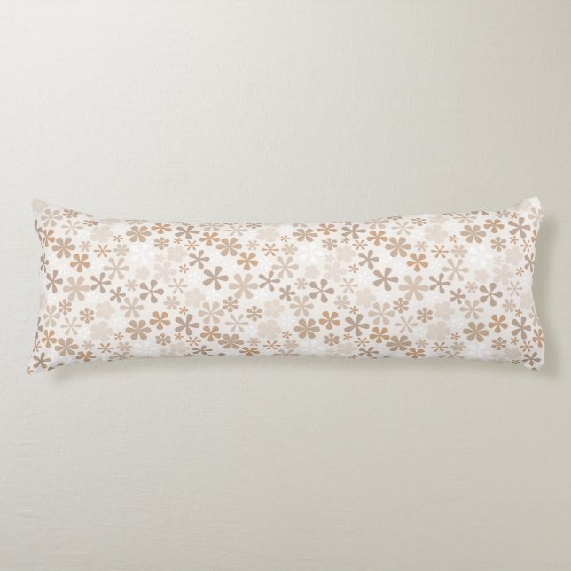 Cojín Daisy Flowers Beige Floral Aesthetic Ditsy Tan (Anverso)