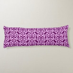 Cojín Damasco árabe de Ikat - morado y orquídea