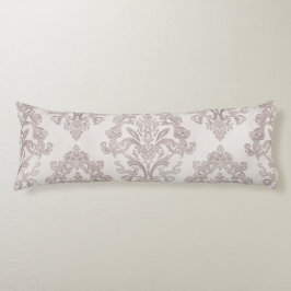 Cojín Damasco Clásico Floral Acuarela Taupe Suave
