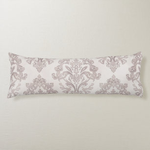 Cojín Damasco Clásico Floral Acuarela Taupe Suave