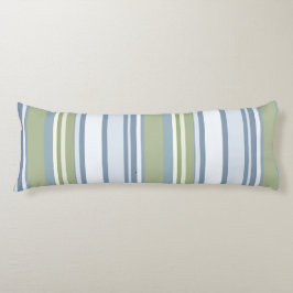 Cojín Dark Pastel Blue and Spring Rain Stripes
