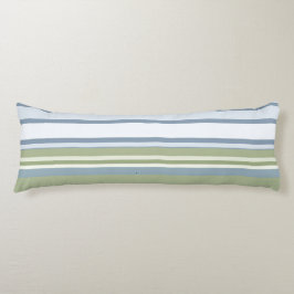 Cojín Dark Pastel Blue and Spring Rain Stripes