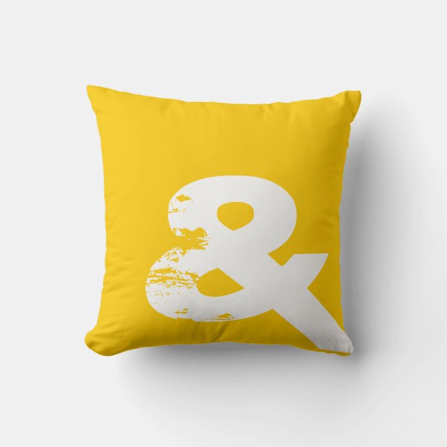 Cojín de almohada amarilla y amarilla (Anverso)