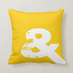 Cojín de almohada amarilla y amarilla