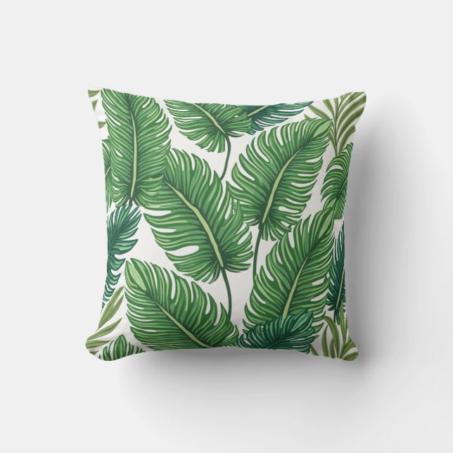 Cojín de almohada botánica hawaiana (Anverso)