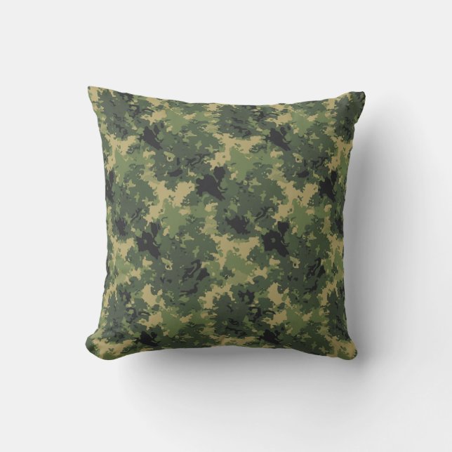 cojín de almohada con motivos de camuflaje (Anverso)