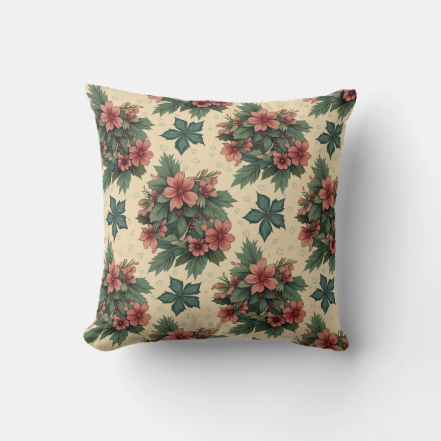 cojín de almohada con un patrón de Navidad (Anverso)