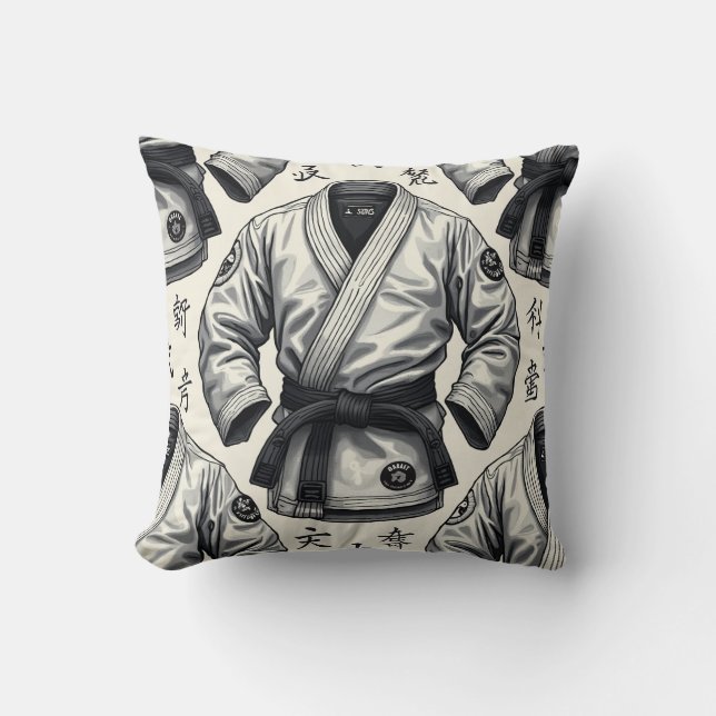 cojín de almohada de cinturón negro BJJ (Anverso)