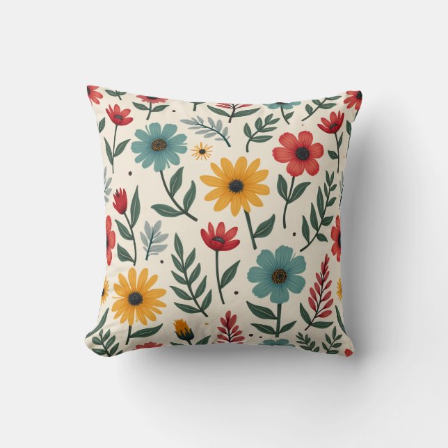 cojín de almohada de flores (Anverso)