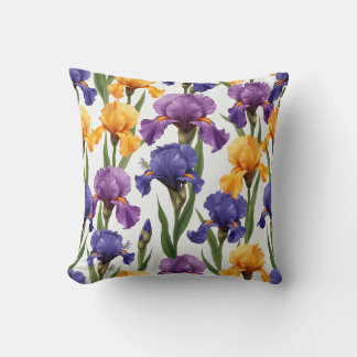 Cojín de almohada de flores Iris