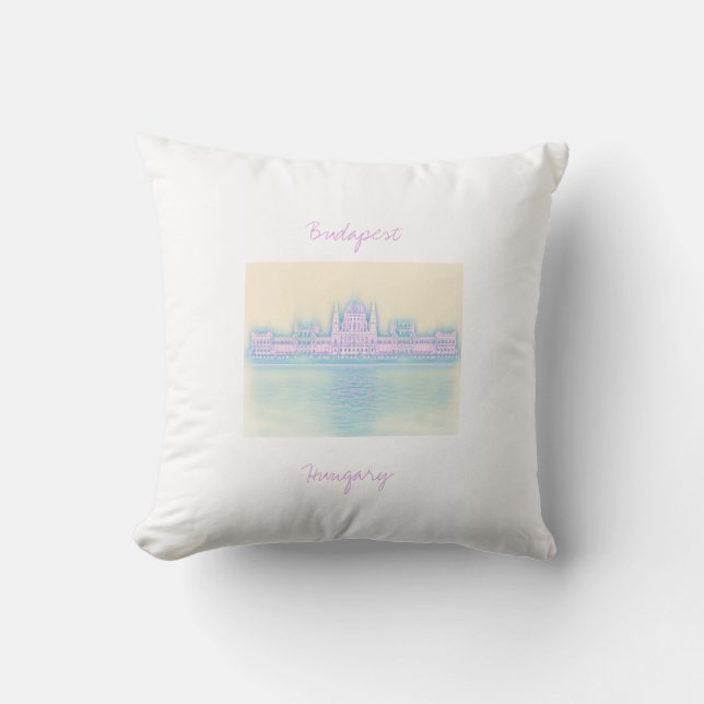 Cojín de almohada de la ciudad de Budapest en el P (Anverso)