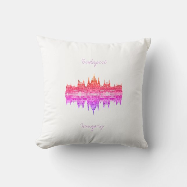 Cojín de almohada de la ciudad de Budapest en el P (Anverso)