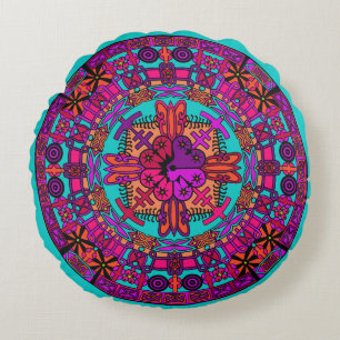 Cojín de almohada de la planta de Mandala - Verde