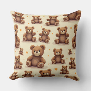 cojín de almohada de oso de peluche