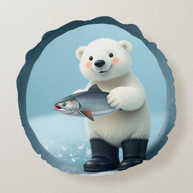 cojín de almohada de oso polar (Reverso)