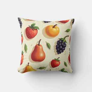 cojín de almohada de patrón de fruta