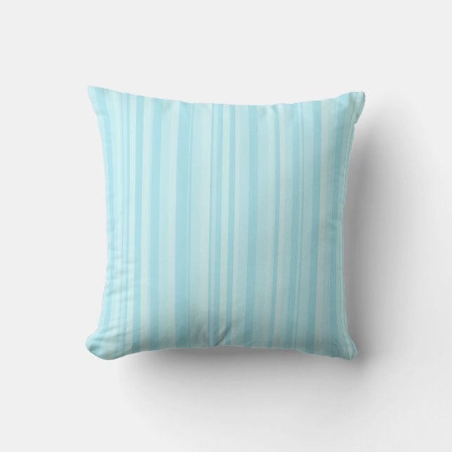 Cojín de almohada del patrón de rayas azules del c (Anverso)
