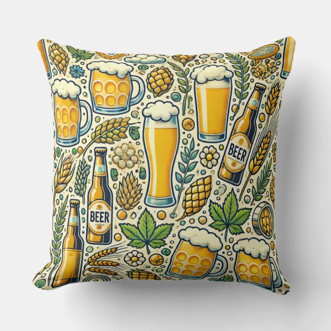 cojín de almohada estilo festival de cerveza (Anverso)