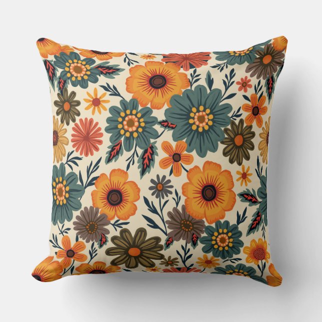 cojín de almohada floral (Anverso)