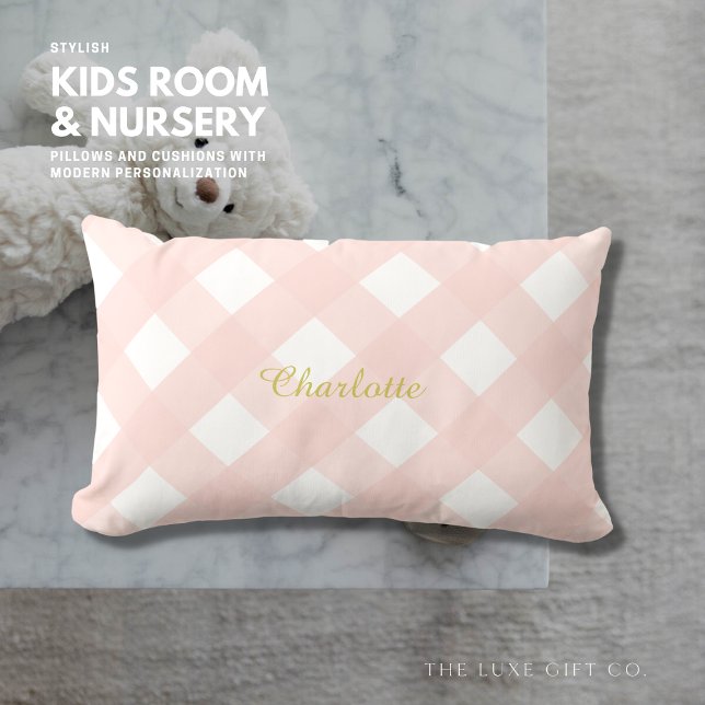 Cojín de almohada rosa lumbar personalizada de Gin (Subido por el creador)