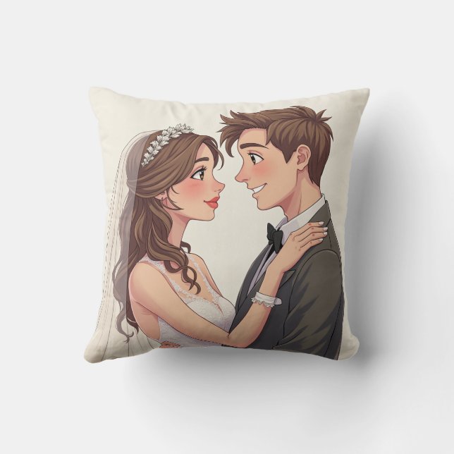 cojín de almohadas de aniversario boda (Reverso)