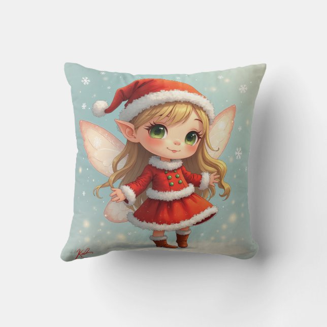 cojín de almohadas de hadas de navidad (Reverso)