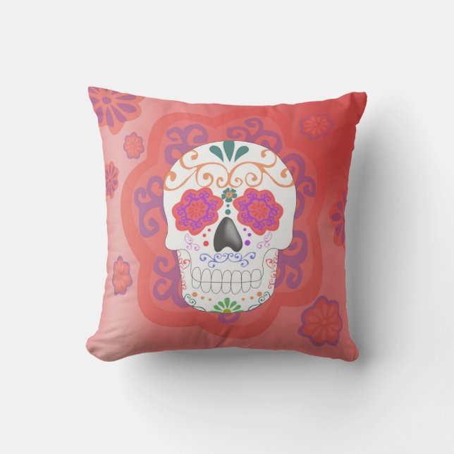 Cojín de Calavera mexicana (Anverso)