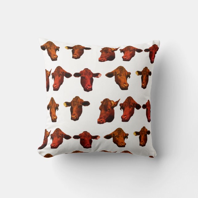 Cojín de Cojín decorativo de las vacas funky (Anverso)