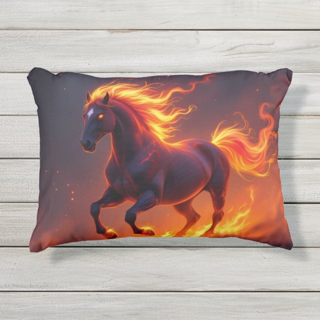 Cojín De Exterior „2026 – Das Jahr des Feuerpferds“ (Anverso)