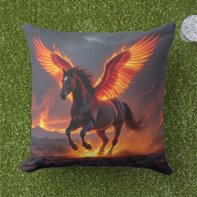 Cojín De Exterior „2026 – Das Jahr des Feuerpferds“ (Césped)