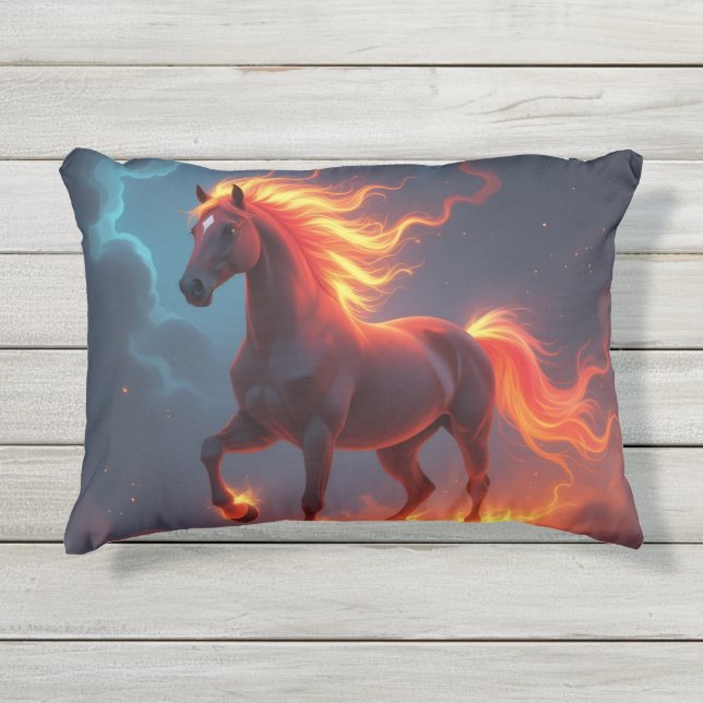 Cojín De Exterior „2026 – Das Jahr des Feuerpferds“ (Anverso)