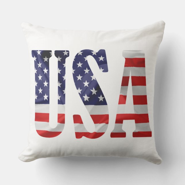 Cojín De Exterior Abreviatura de Estados Unidos (Anverso)