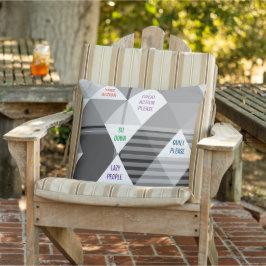 Cojín De Exterior Acción motivacional Pillow con declaraciones