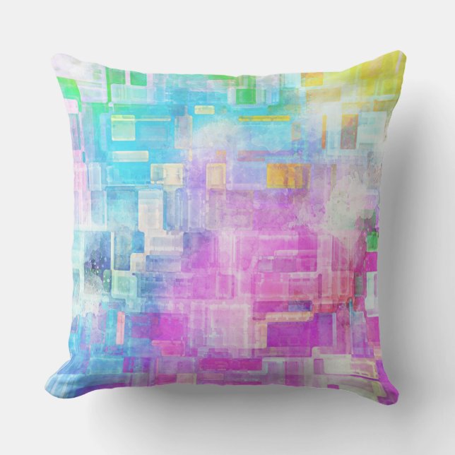 Cojín De Exterior Acuarela abstracta (Anverso)
