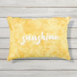 Cojín De Exterior Acuarela amarilla de la sol
