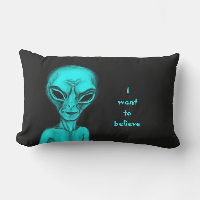 Cojín De Exterior Alien, quiero creer (Anverso)