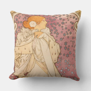 Cojín De Exterior Alphonse Mucha La Dame Aux Camelias: Art Nouveau