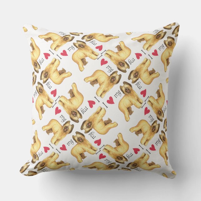 Cojín De Exterior Amo a mi Briard (Anverso)