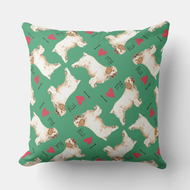 Cojín De Exterior Amo mi Clumber Spaniel (Anverso)