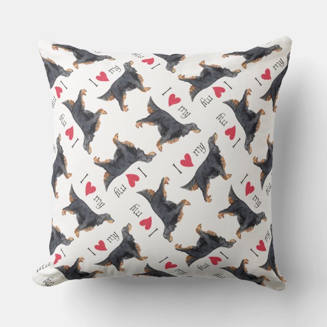 Cojín De Exterior Amo mi Gordon Setter (Anverso)
