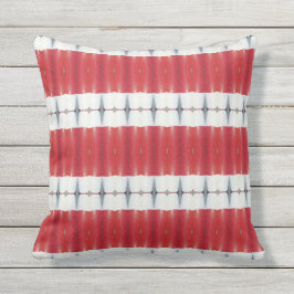 Cojín De Exterior Antiguo lago rojo blanco bobo azul