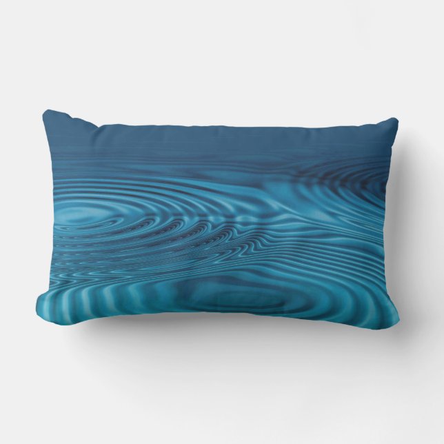 Cojín De Exterior Aqua Blue Ripples (Anverso)